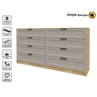 Kомод Тренд КТ-К197 (Дуб золотой ЛДСП/ Луна ЛМДФ) Ш1965 В1020 Г451